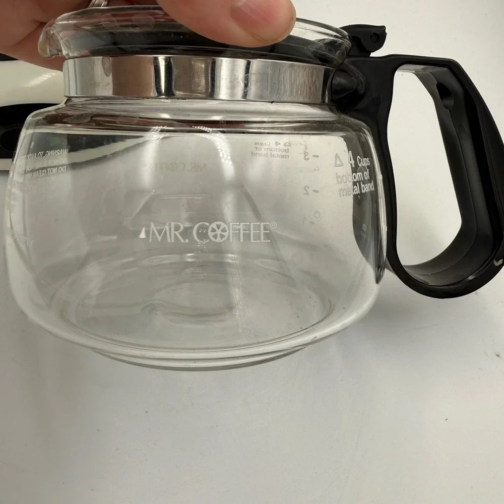 Mr. Coffee 4 Cup Drip Coffee Maker White Model NL4 with Glass Carafe 600W